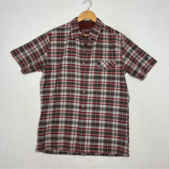 Kuhl Other - Kuhl Mens Red Black Plaid Short Sleeve Stretch Lightweight Outdoors Top Size M